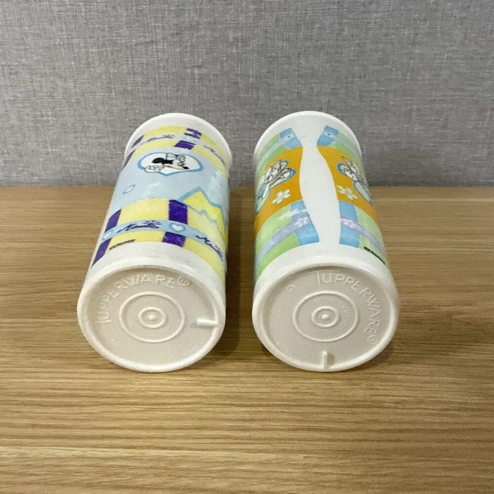 Vintage 90s Tupperware Disney Cups Lot Minnie Mouse Daisy Duck